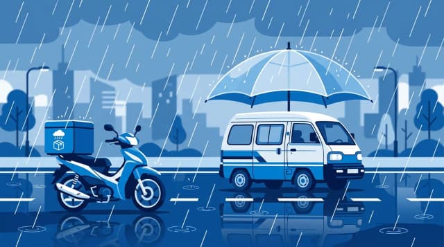 비 오는 날 퀵서비스 이용 가이드: 우천 할증·방수 포장·배차 팁