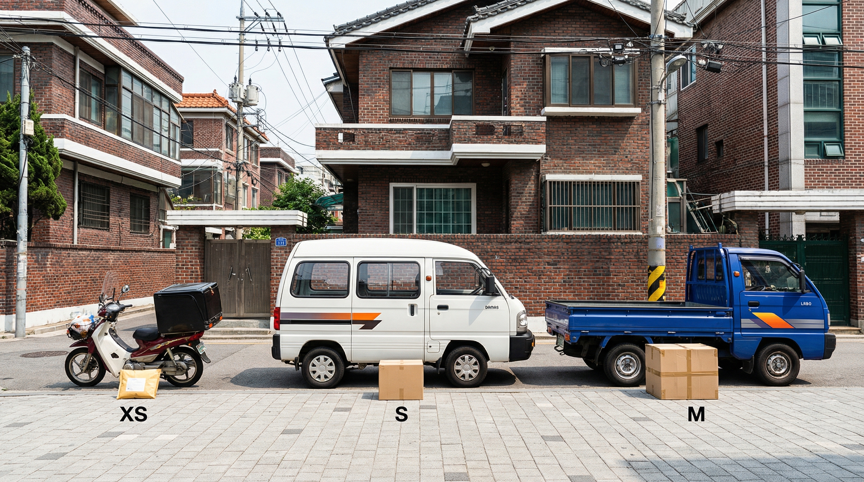 물품 크기에 맞는 최적의 차량 선택 비교