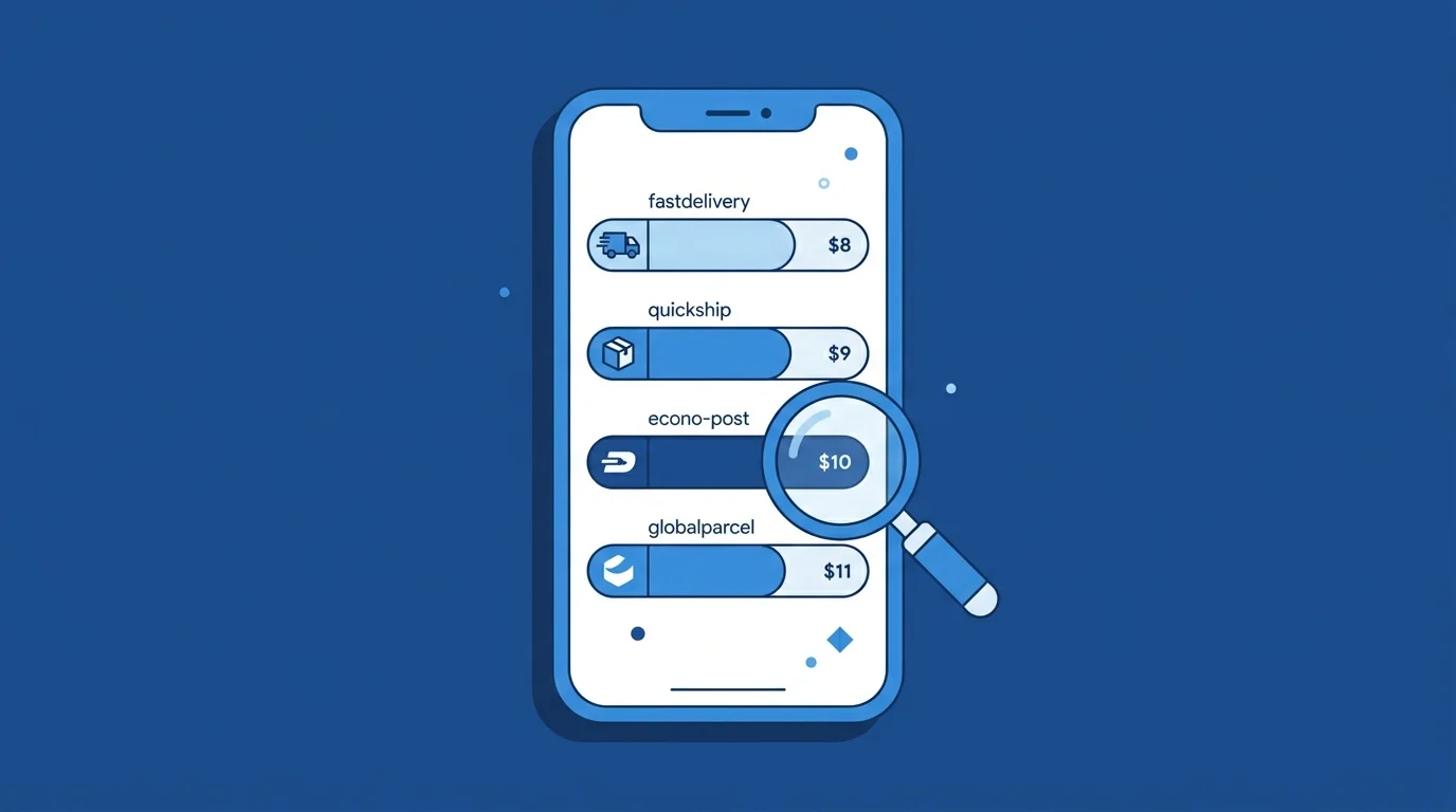 퀵서비스 비용 비교로 배송비 절감을 확인하는 화면