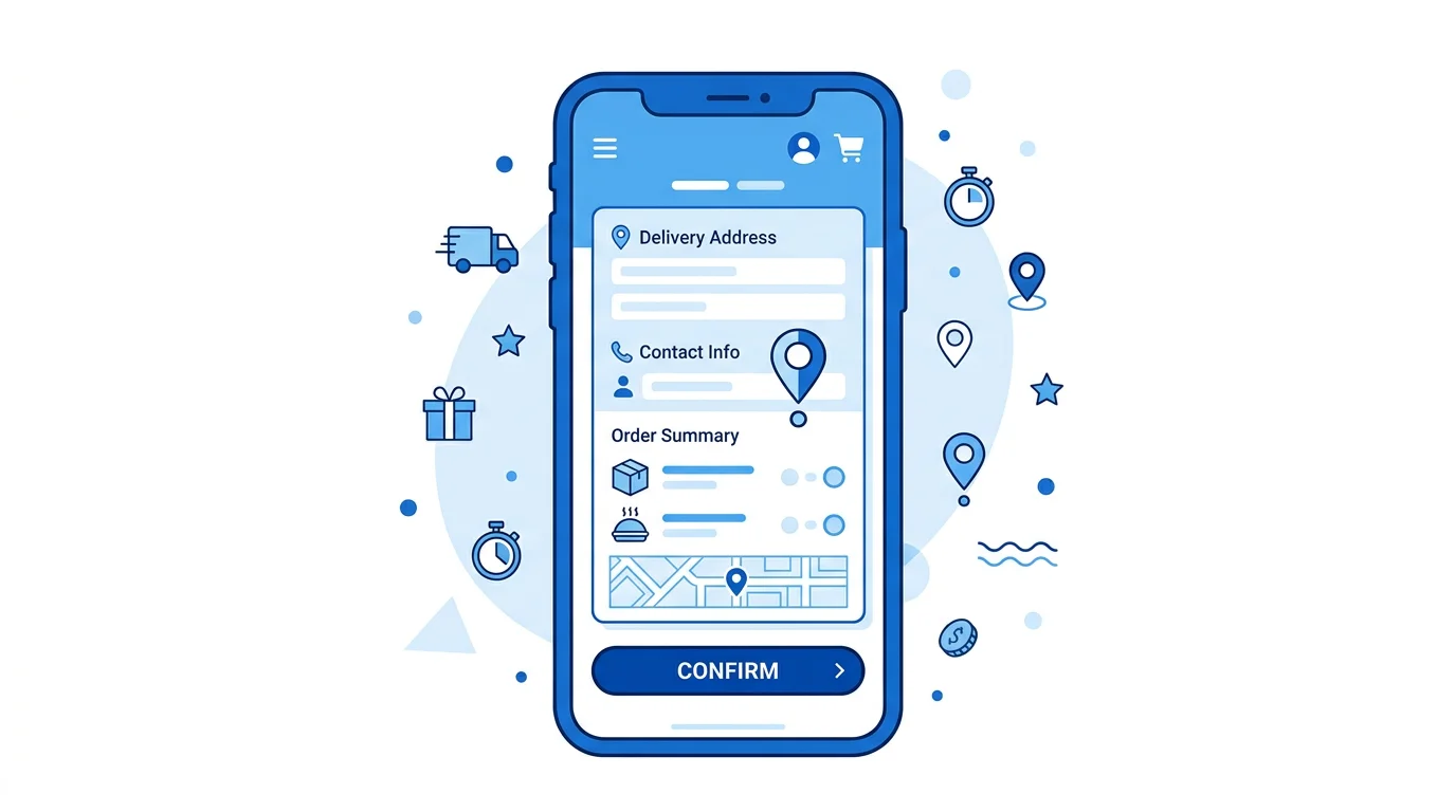 스마트폰으로 퀵서비스를 주문하는 모습