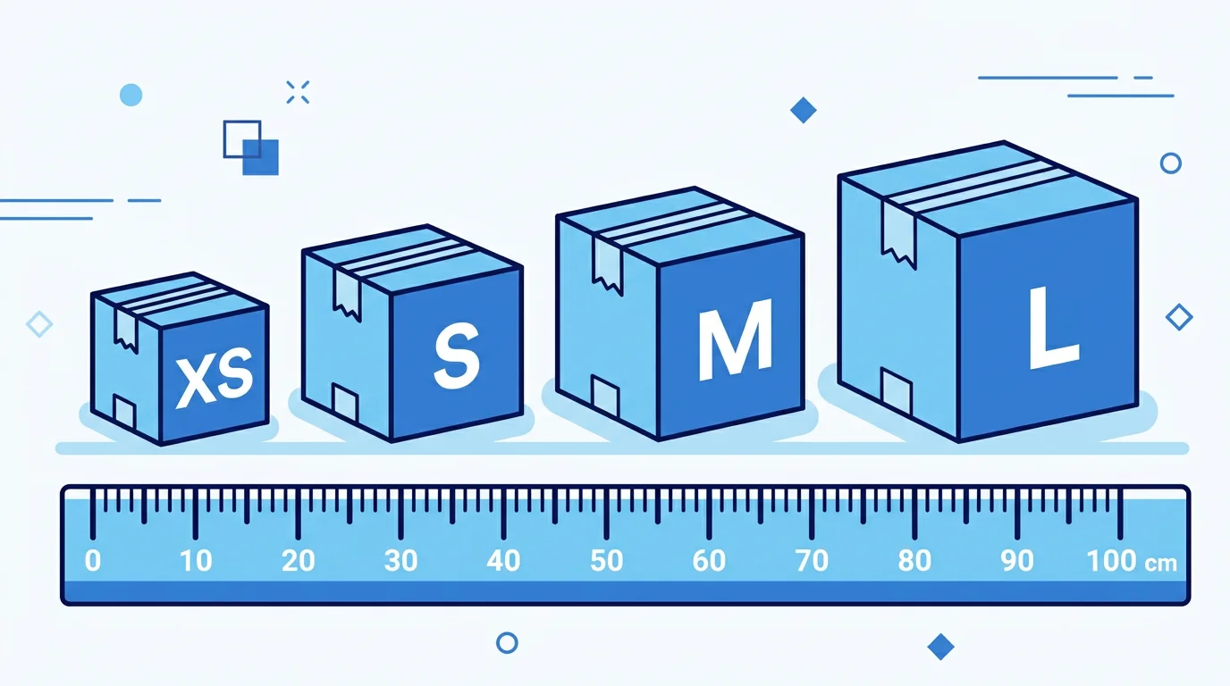 여러 크기의 배송 박스들