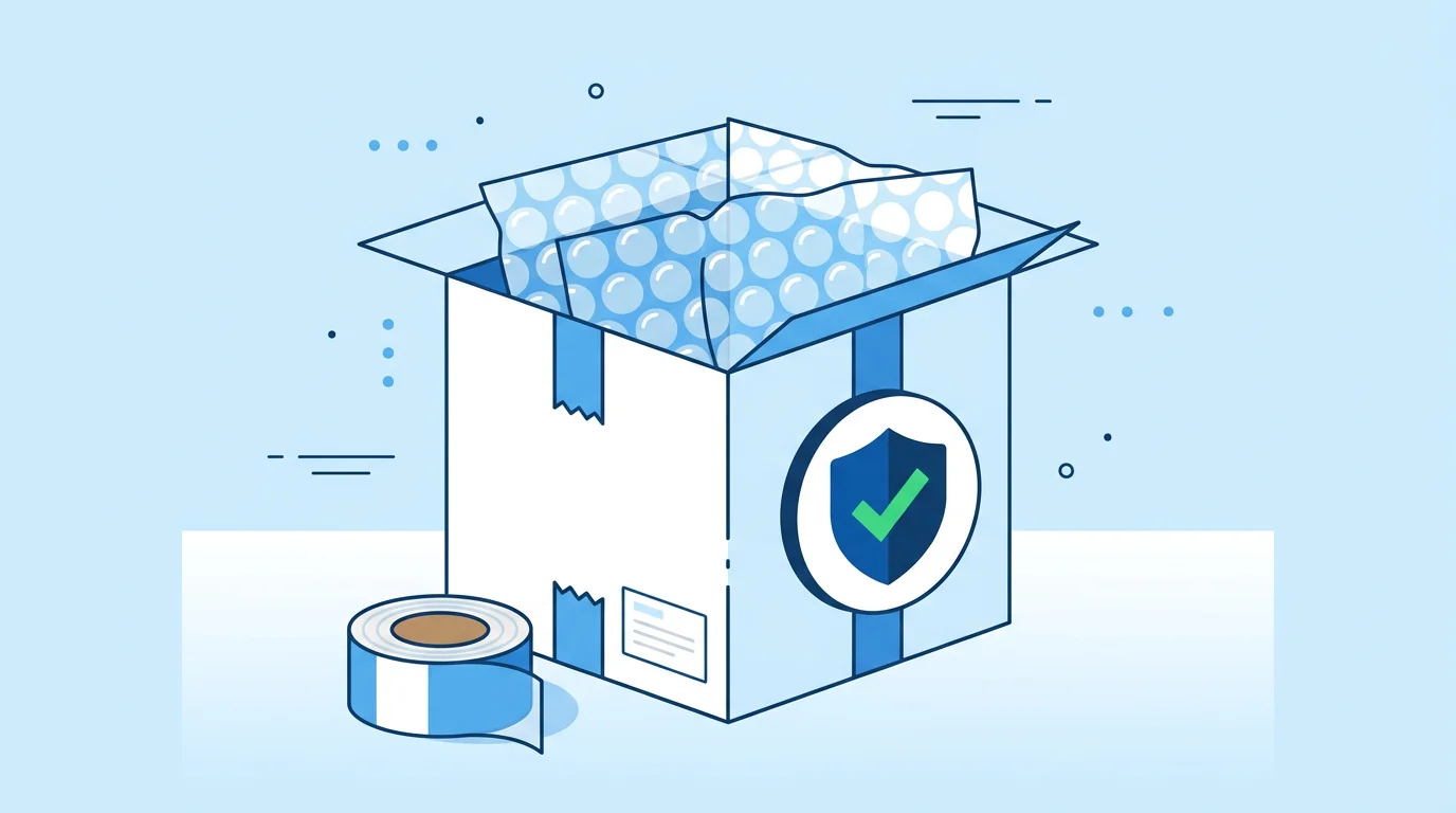 퀵서비스 물품을 안전하게 포장하는 방법 일러스트