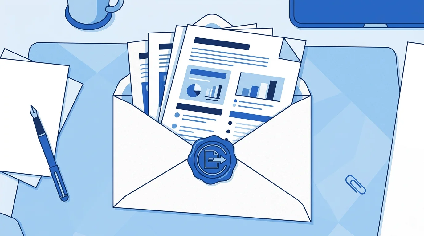 사무실 서류 배송 준비