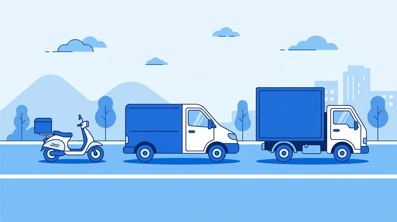 퀵서비스 차량 종류별 물품 적재 가이드