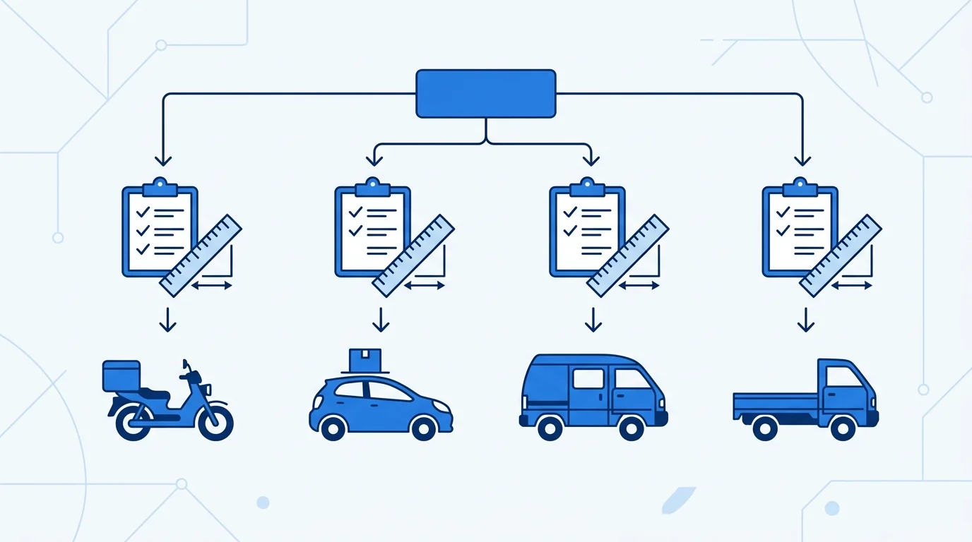 오토바이 퀵 다마스 퀵 라보 퀵 물품별 차량 선택 매칭 차트